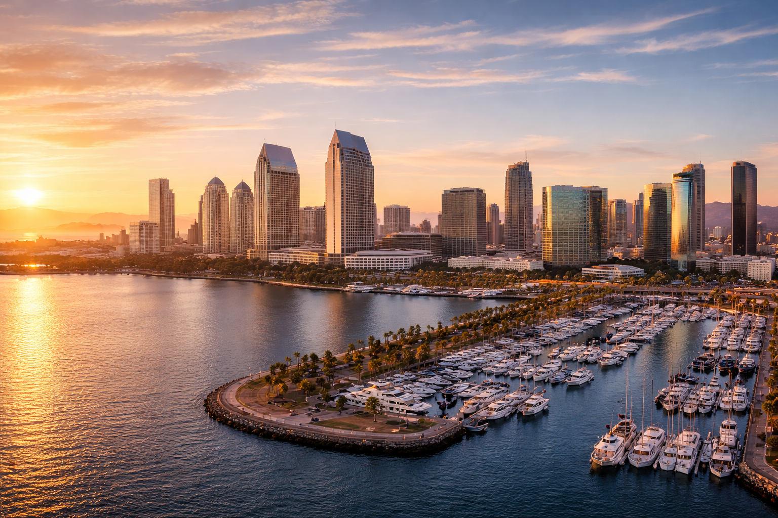Downtown San Diego skyline near the waterfront supporting local business IT services