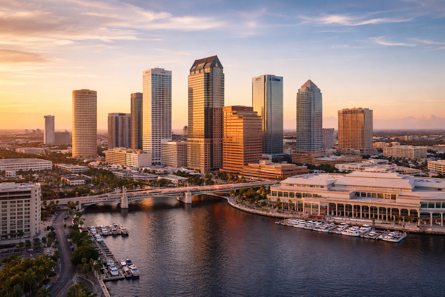 Downtown Tampa skyline supporting local business IT services and data center connectivity