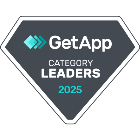 GetApp Category Leaders 2025 badge recognizing top-rated software solutions based on customer reviews